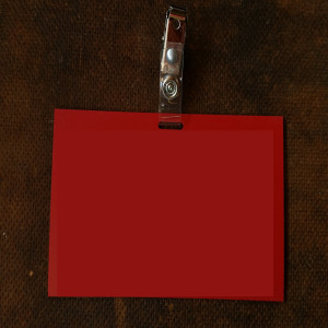 Cage I.D. Tags _ 3 inch x 5  _ Red
